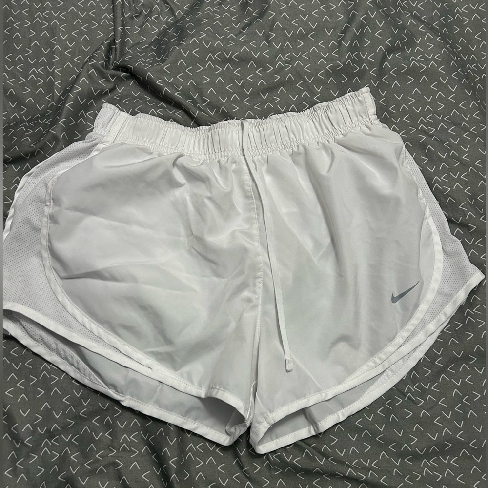 White Nike shorts size medium